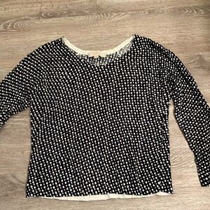 Loft lightweight linen sweater polka dots